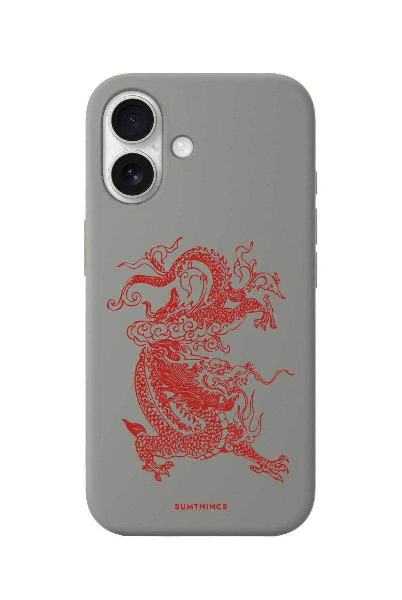 iPhone 16 Dragon Premium Telefon Kılıfı Gri - SUMTHINCS