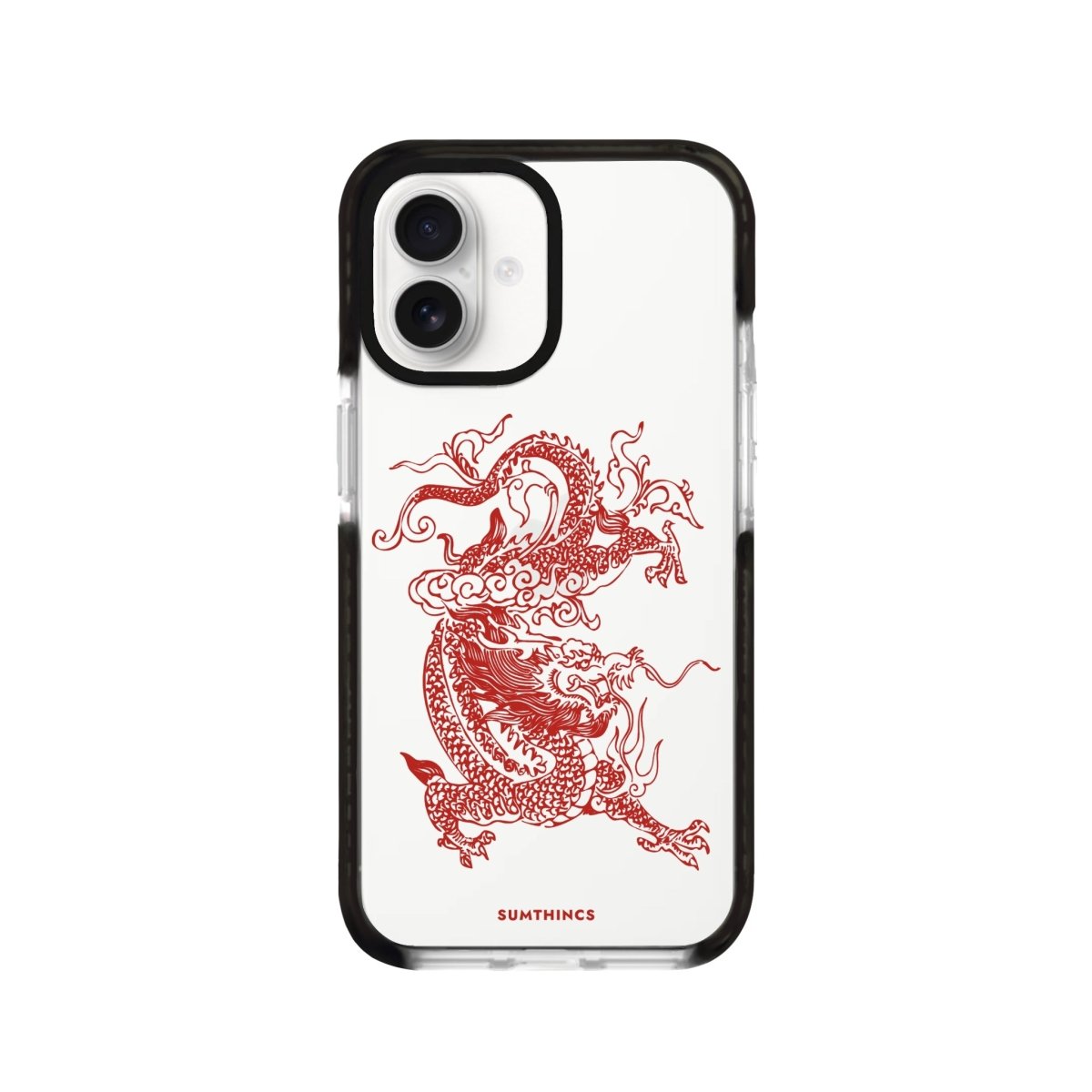 iPhone 16 Dragon Procase Şeffaf Telefon Kılıfı Siyah Şeffaf - SUMTHINCS