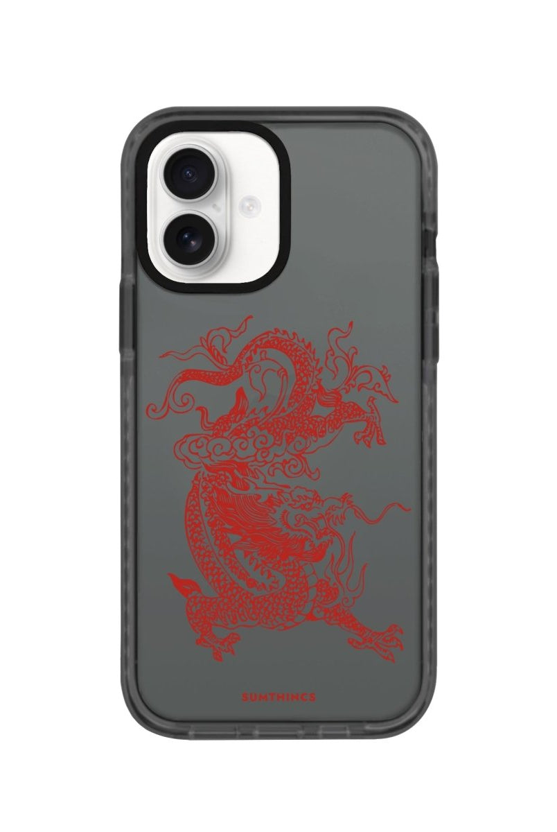 iPhone 16 Dragon Procase Şeffaf Telefon Kılıfı Antrasit - SUMTHINCS