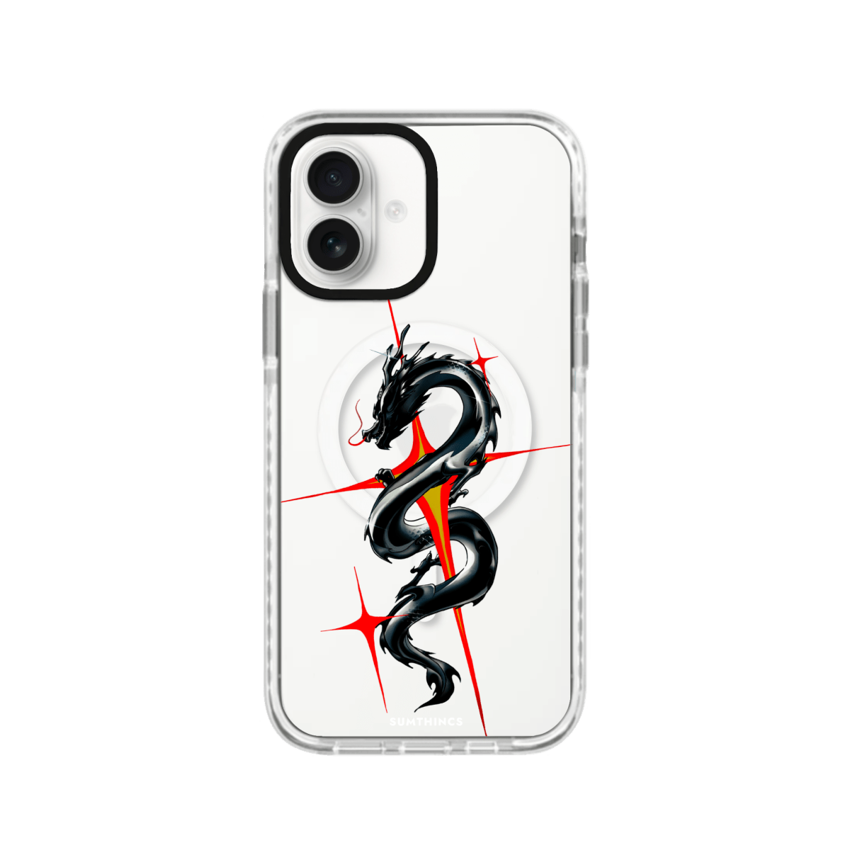 iPhone 16 Dragonflare Magsafe Procase Şeffaf Telefon Kılıfı Beyaz Şeffaf - SUMTHINCS