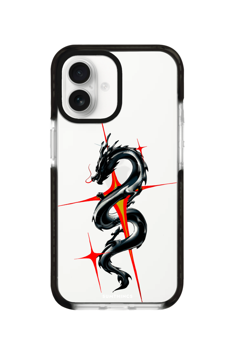iPhone 16 Dragonflare Procase Şeffaf Telefon Kılıfı Siyah Şeffaf - SUMTHINCS