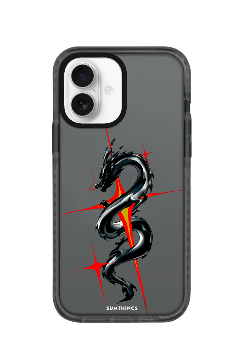 iPhone 16 Dragonflare Procase Şeffaf Telefon Kılıfı Antrasit - SUMTHINCS