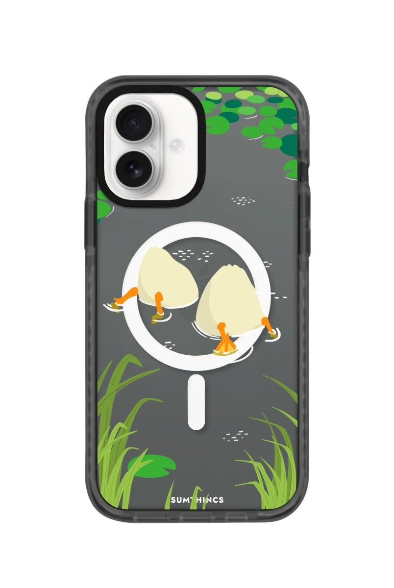 iPhone 16 Ducks Magsafe Procase Şeffaf Telefon Kılıfı Antrasit - SUMTHINCS