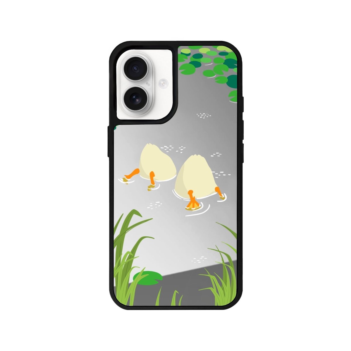 iPhone 16 Ducks Mirror Aynalı Telefon Kılıfı Gümüş - SUMTHINCS