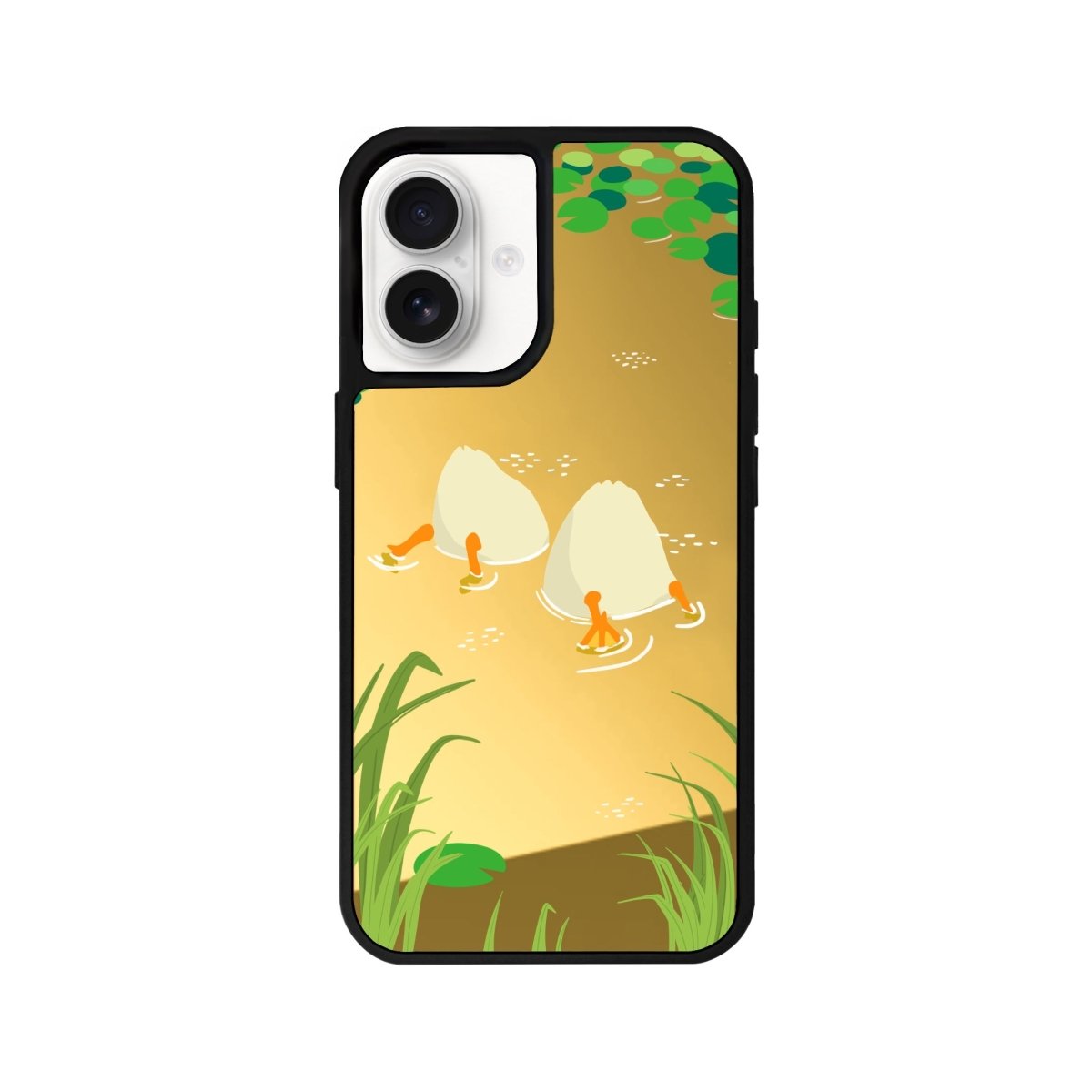 iPhone 16 Ducks Mirror Aynalı Telefon Kılıfı Altın - SUMTHINCS