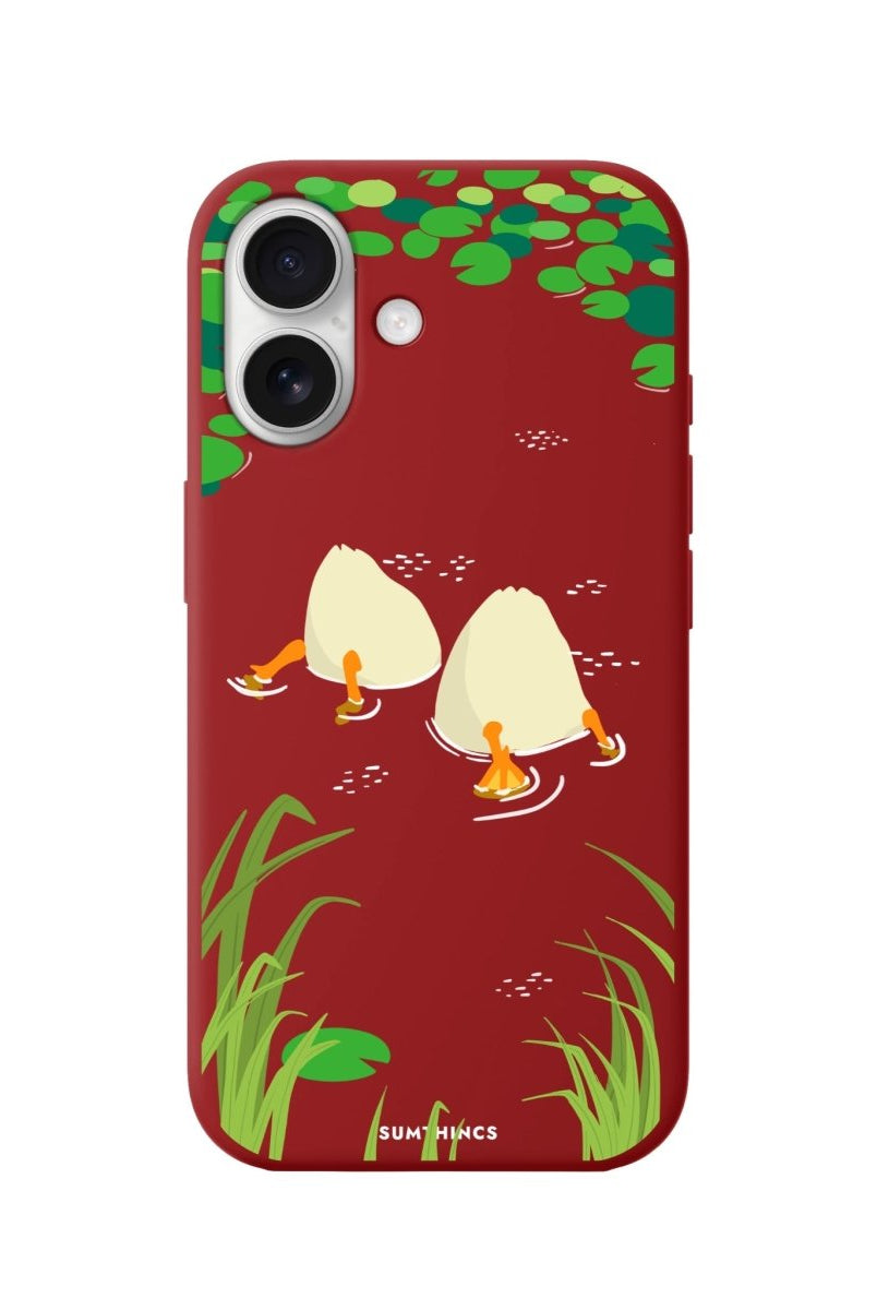 iPhone 16 Ducks Premium Telefon Kılıfı Kırmızı - SUMTHINCS