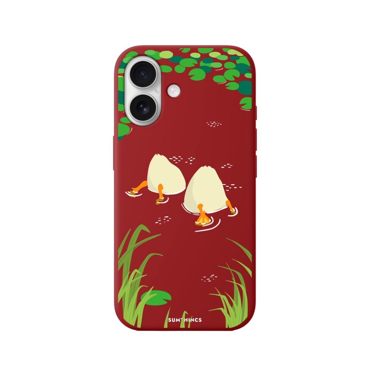 iPhone 16 Ducks Premium Telefon Kılıfı Kırmızı - SUMTHINCS