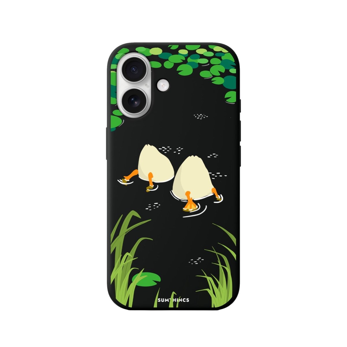 iPhone 16 Ducks Premium Telefon Kılıfı Siyah - SUMTHINCS