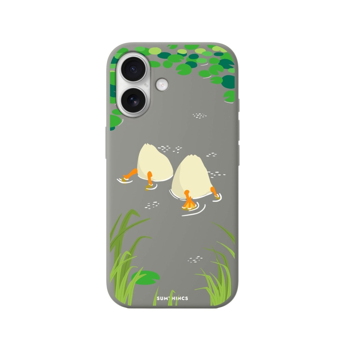 iPhone 16 Ducks Premium Telefon Kılıfı Gri - SUMTHINCS