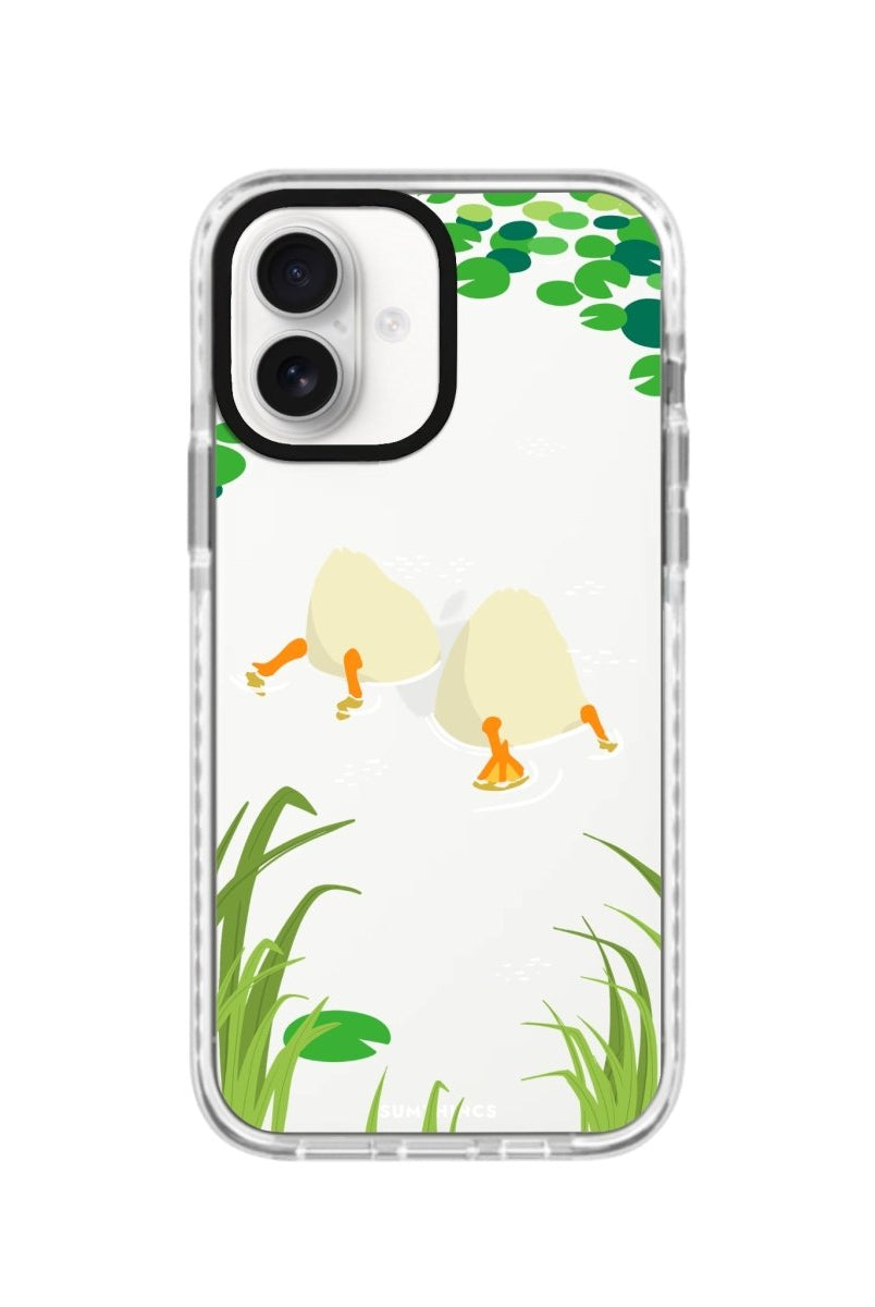 iPhone 16 Ducks Procase Şeffaf Telefon Kılıfı Beyaz Şeffaf - SUMTHINCS