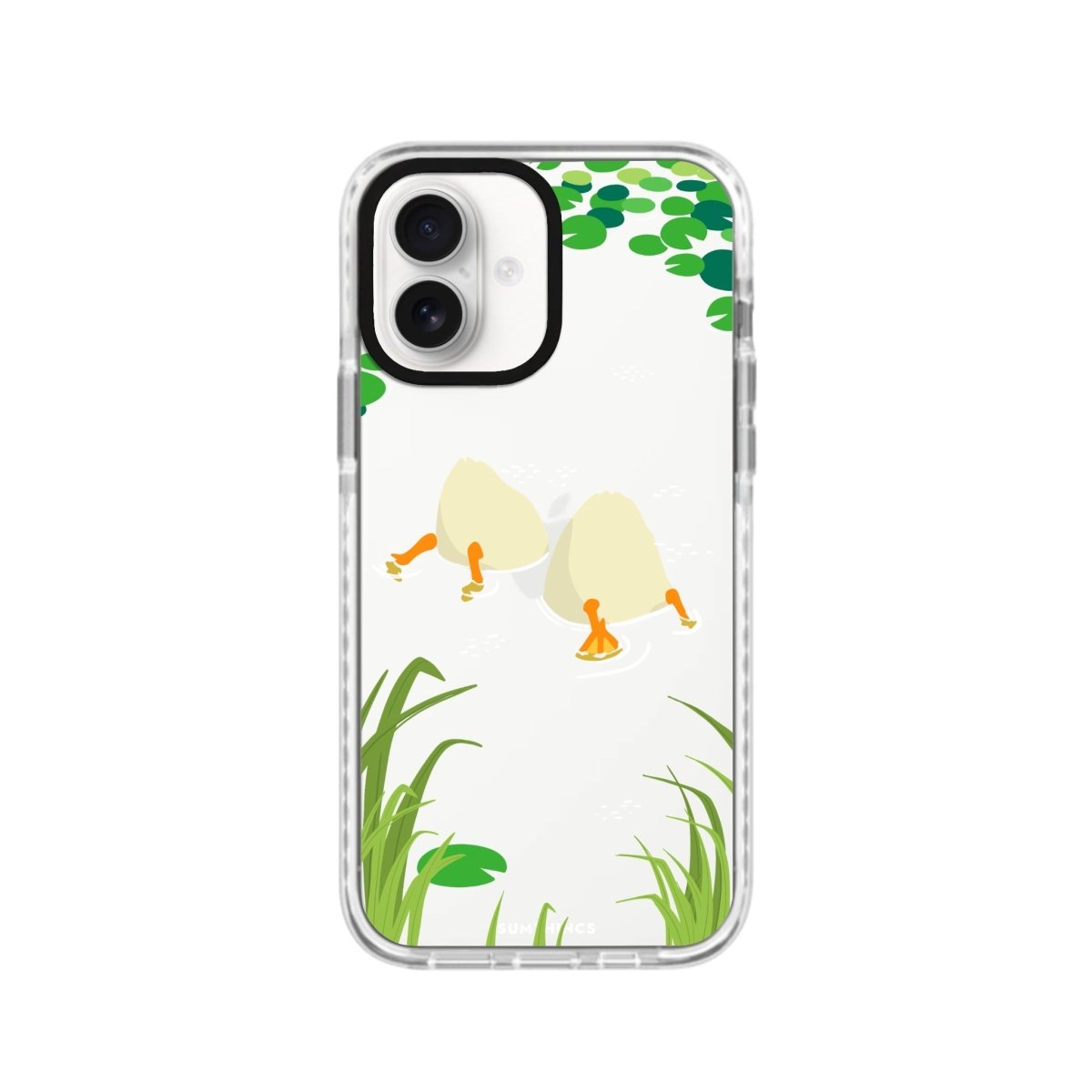 iPhone 16 Ducks Procase Şeffaf Telefon Kılıfı Beyaz Şeffaf - SUMTHINCS