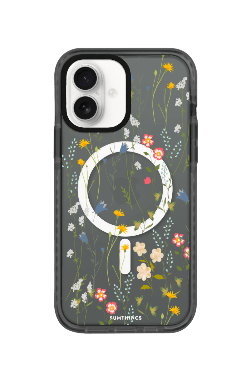 iPhone 16 Eternal Garden Magsafe Procase Şeffaf Telefon Kılıfı Antrasit - SUMTHINCS