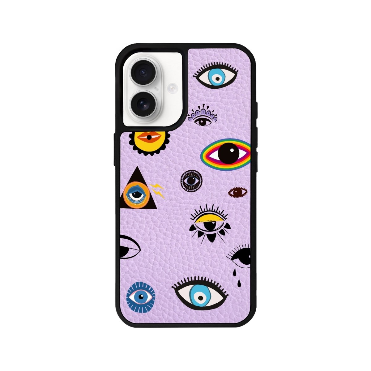 iPhone 16 Eye Stickers Leather Vegan Deri Telefon Kılıfı - SUMTHINCS