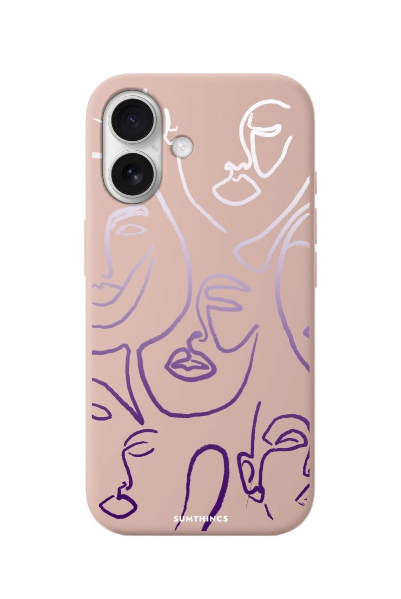 iPhone 16 Faces Premium Telefon Kılıfı Bej - SUMTHINCS