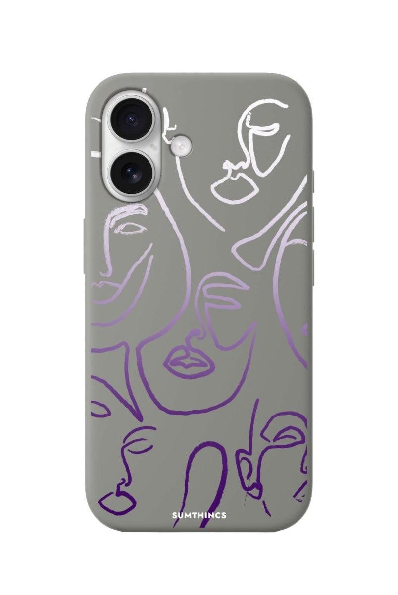 iPhone 16 Faces Premium Telefon Kılıfı Gri - SUMTHINCS