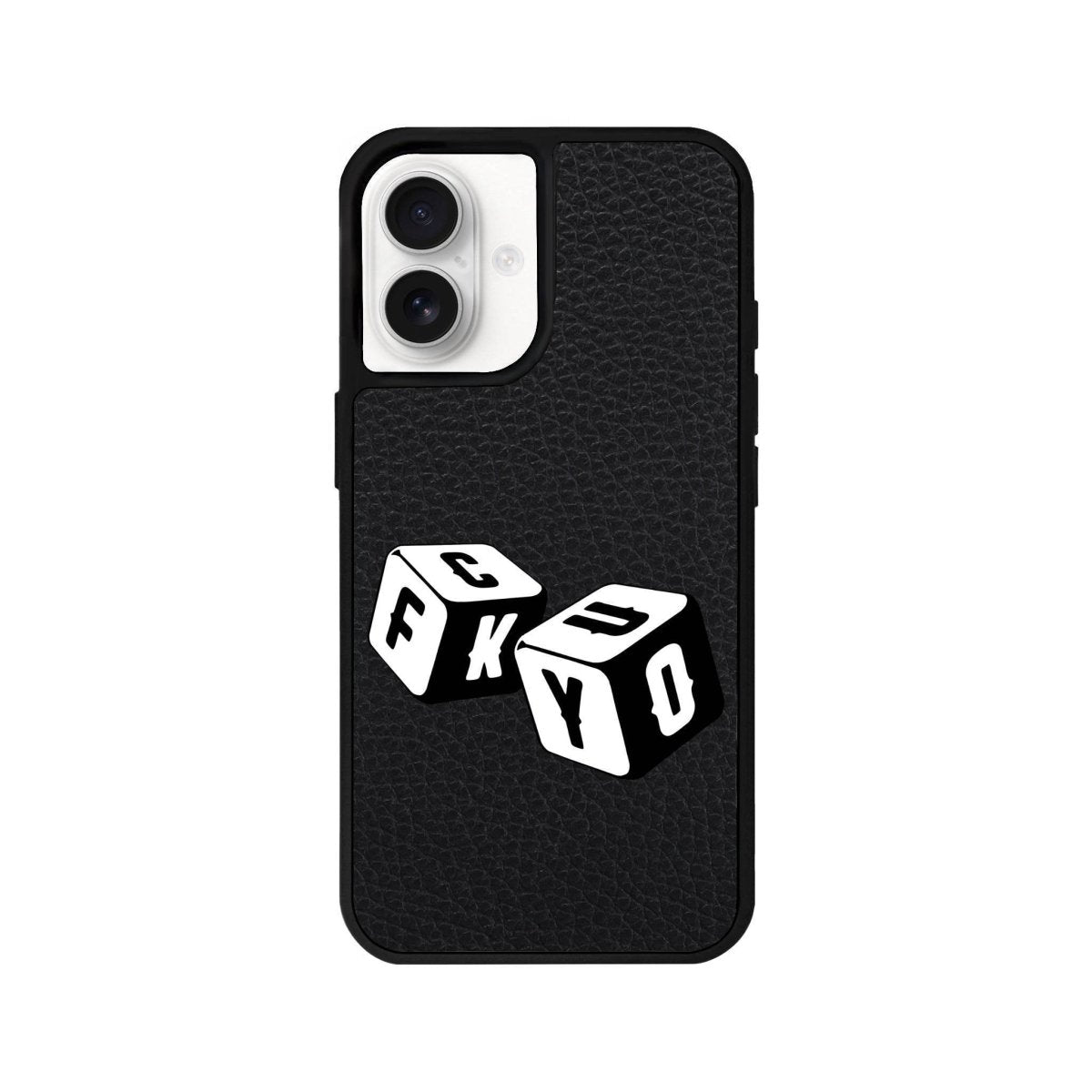 iPhone 16 Fck You Leather Vegan Deri Telefon Kılıfı Siyah - SUMTHINCS