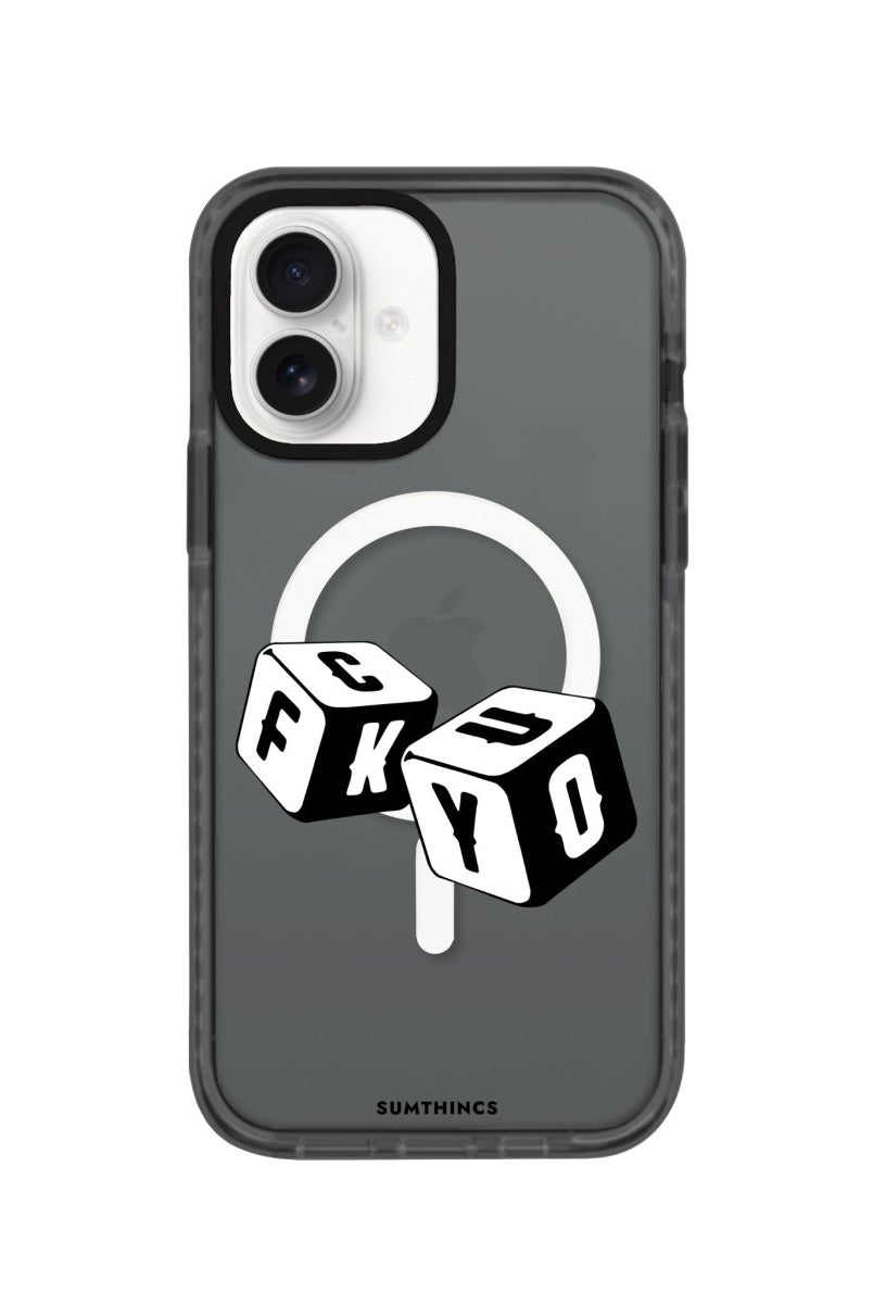 iPhone 16 Fck You Magsafe Procase Şeffaf Telefon Kılıfı Antrasit - SUMTHINCS