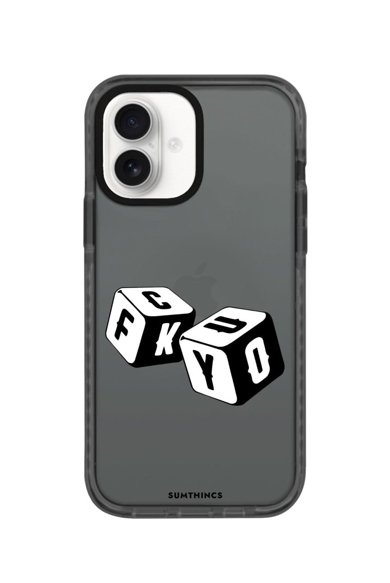 iPhone 16 Fck You Procase Şeffaf Telefon Kılıfı Antrasit - SUMTHINCS