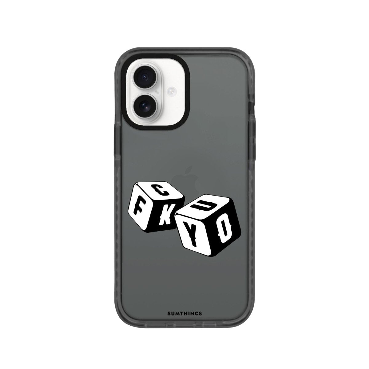 iPhone 16 Fck You Procase Şeffaf Telefon Kılıfı Antrasit - SUMTHINCS