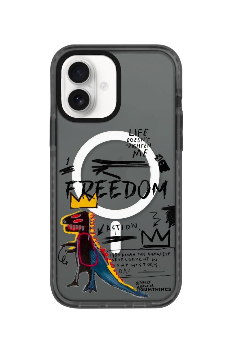 iPhone 16 Freedom Magsafe Procase Şeffaf Telefon Kılıfı Antrasit - SUMTHINCS