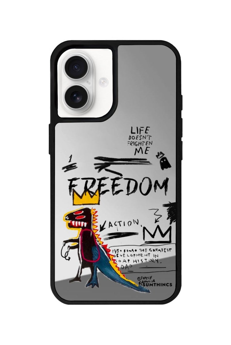 iPhone 16 Freedom Mirror Aynalı Telefon Kılıfı Gümüş - SUMTHINCS