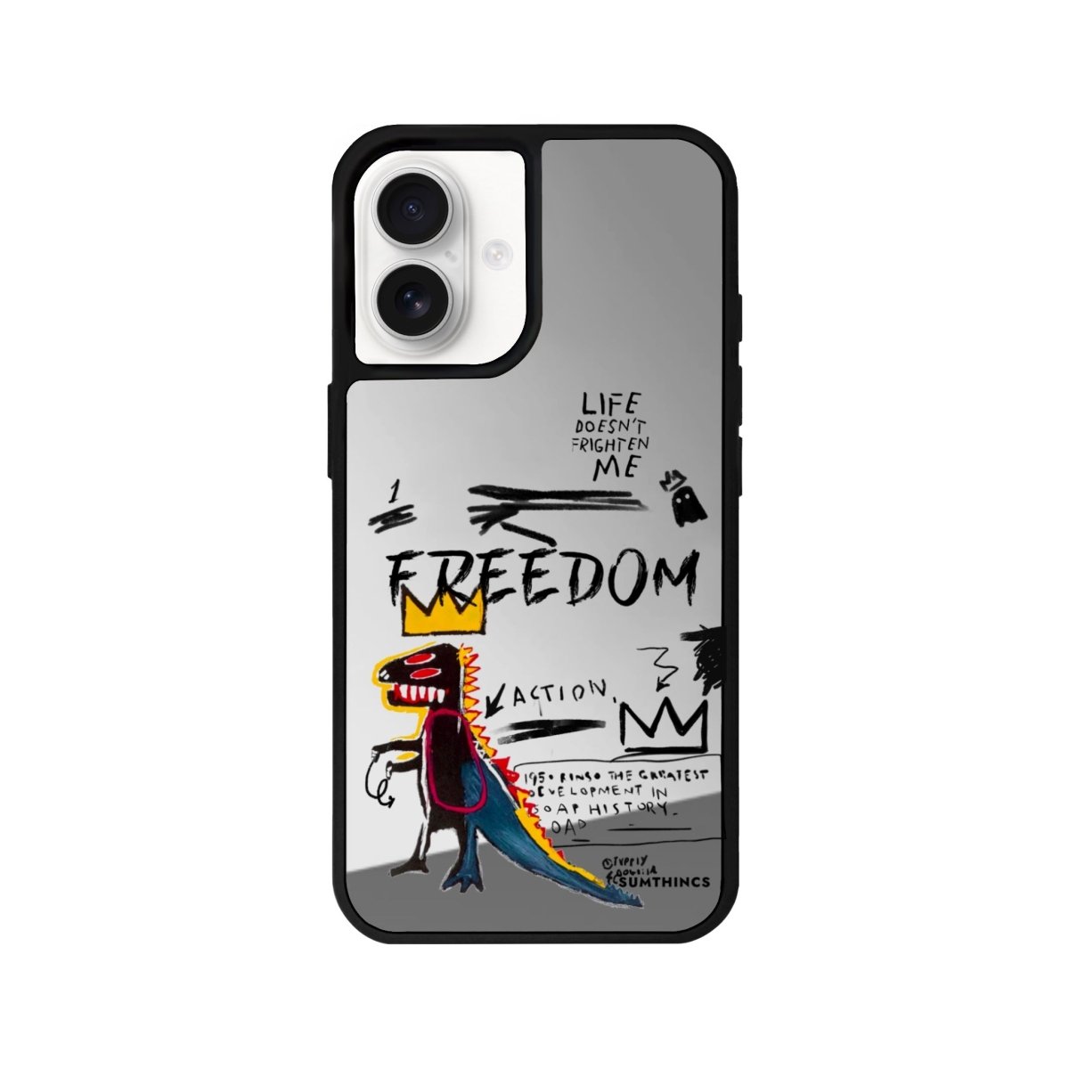 iPhone 16 Freedom Mirror Aynalı Telefon Kılıfı Gümüş - SUMTHINCS
