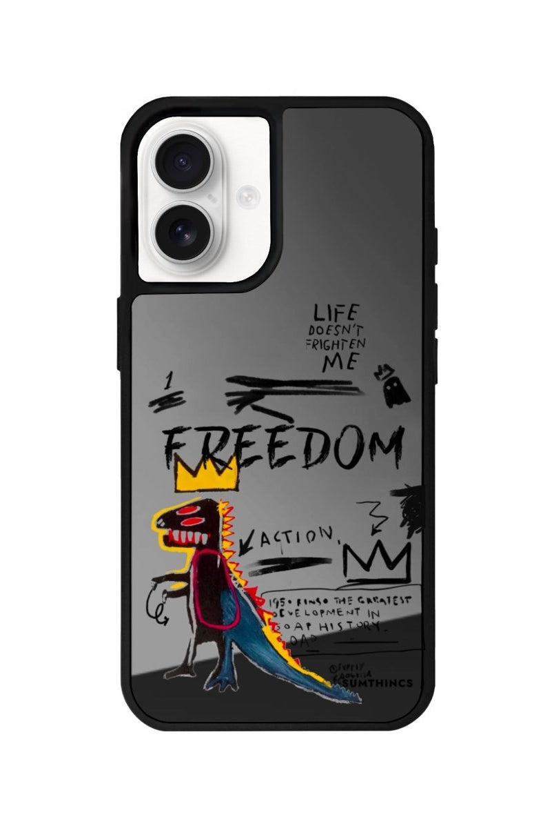 iPhone 16 Freedom Mirror Aynalı Telefon Kılıfı Antrasit - SUMTHINCS