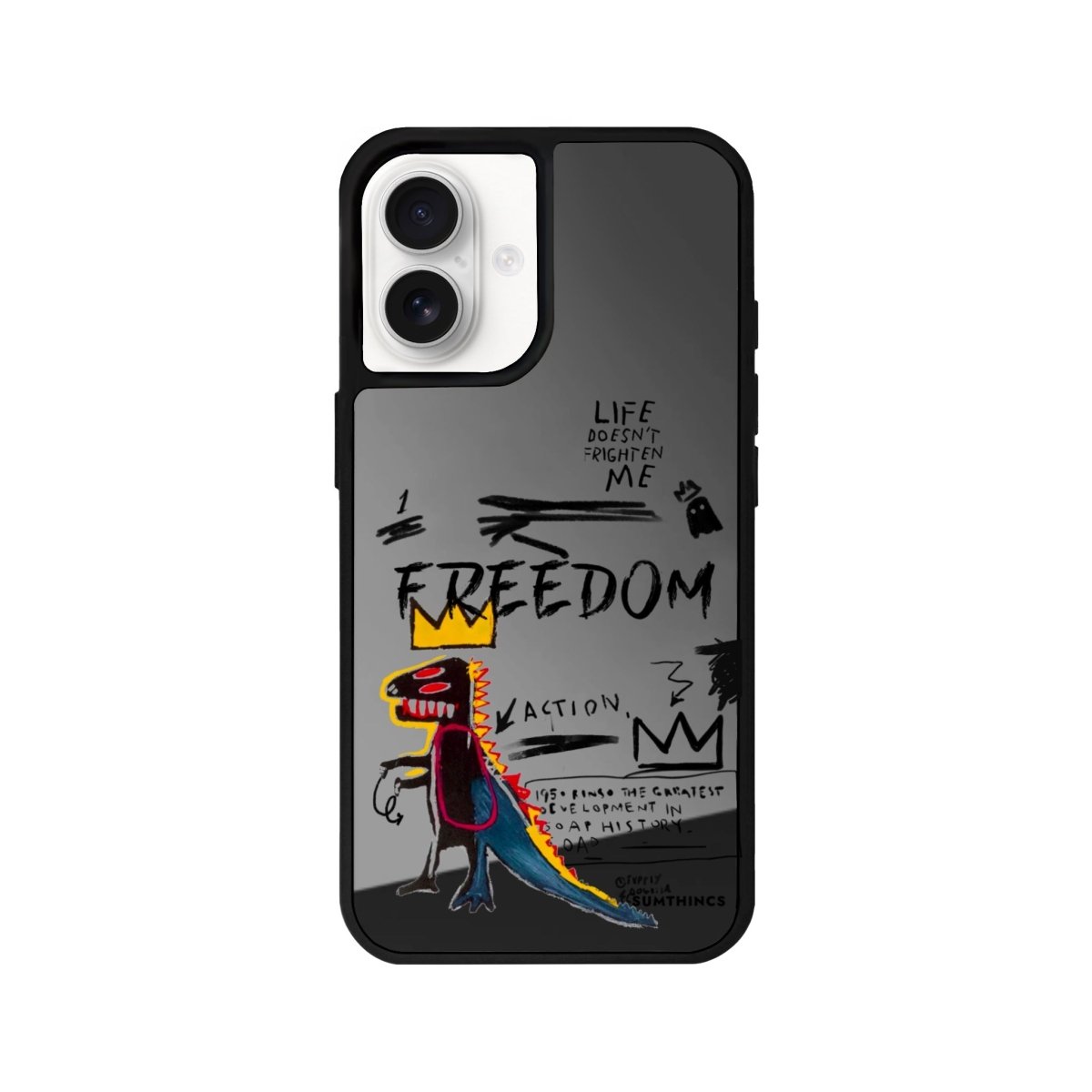 iPhone 16 Freedom Mirror Aynalı Telefon Kılıfı Antrasit - SUMTHINCS