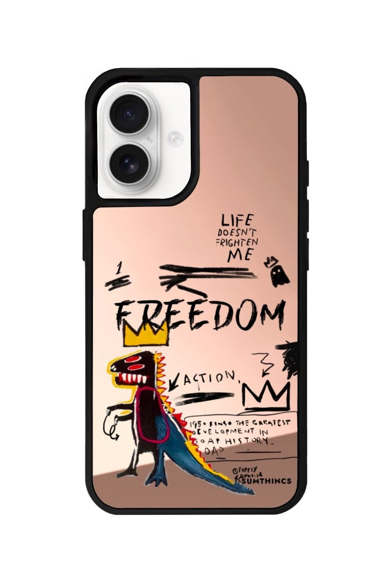 iPhone 16 Freedom Mirror Aynalı Telefon Kılıfı Metalik Pembe - SUMTHINCS