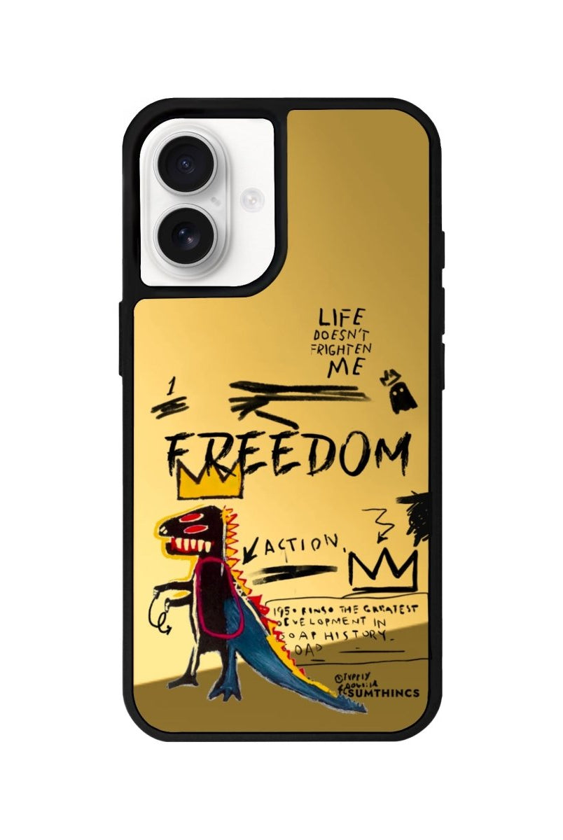 iPhone 16 Freedom Mirror Aynalı Telefon Kılıfı Altın - SUMTHINCS