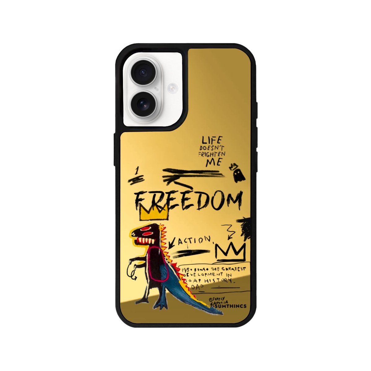 iPhone 16 Freedom Mirror Aynalı Telefon Kılıfı Altın - SUMTHINCS