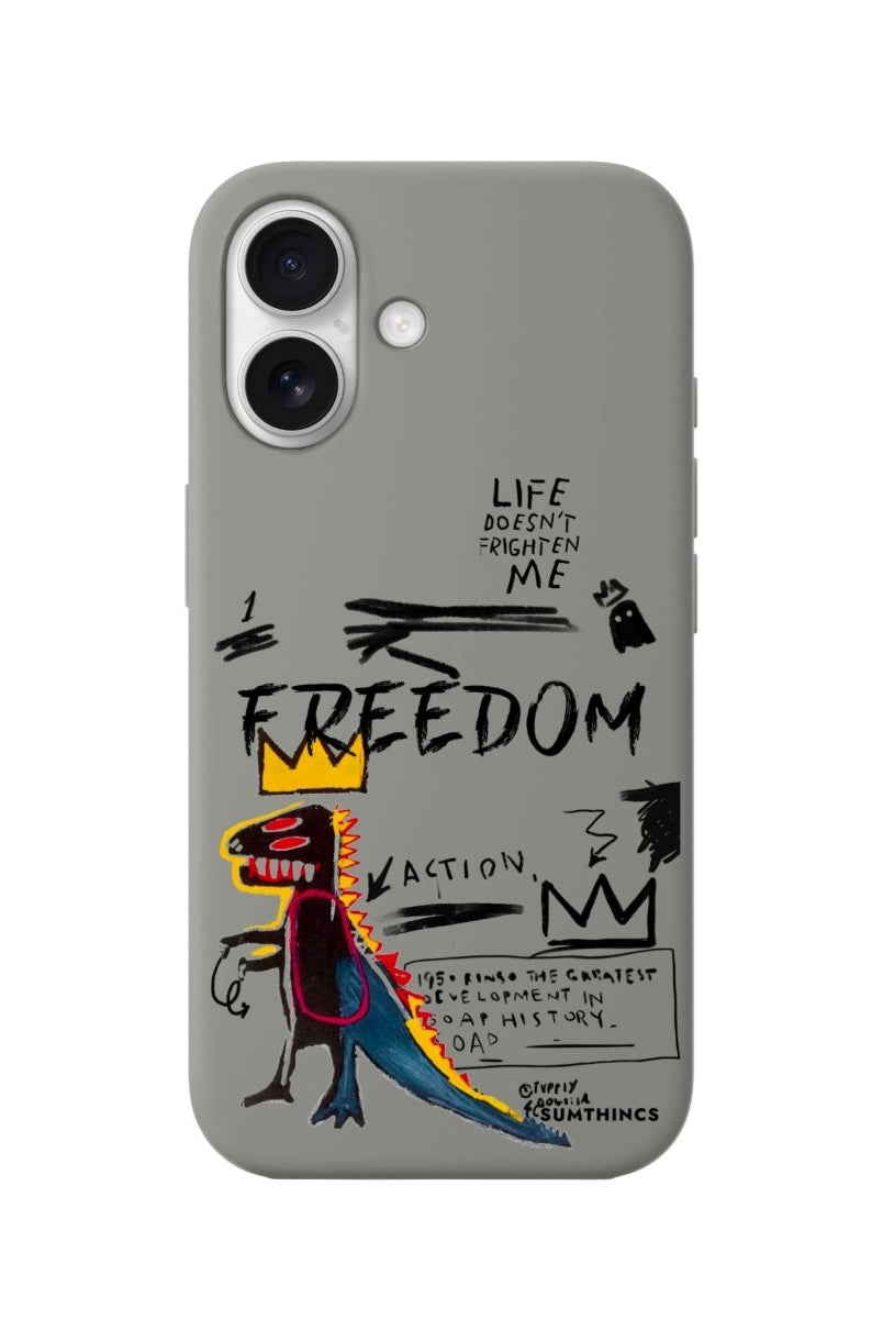iPhone 16 Freedom Premium Telefon Kılıfı Gri - SUMTHINCS