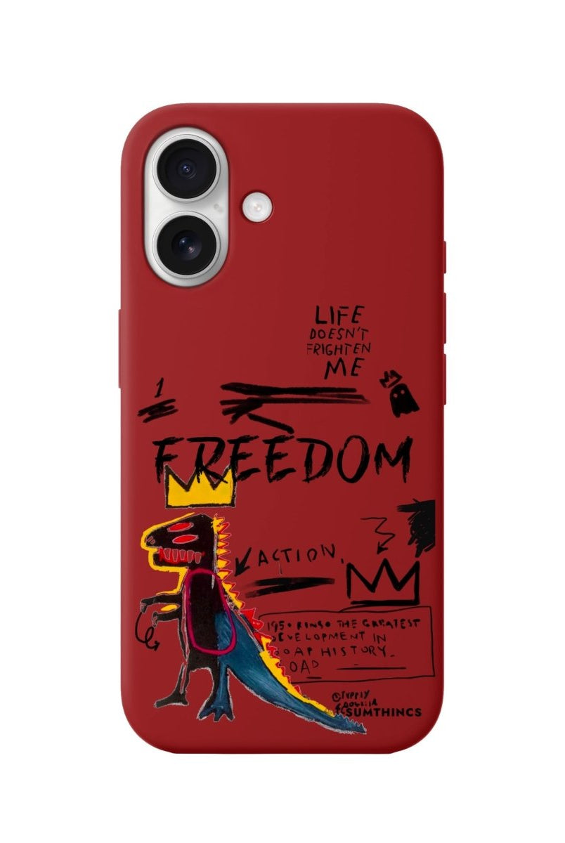 iPhone 16 Freedom Premium Telefon Kılıfı Kırmızı - SUMTHINCS