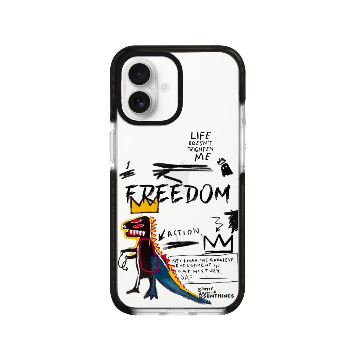iPhone 16 Freedom Procase Şeffaf Telefon Kılıfı Siyah Şeffaf - SUMTHINCS