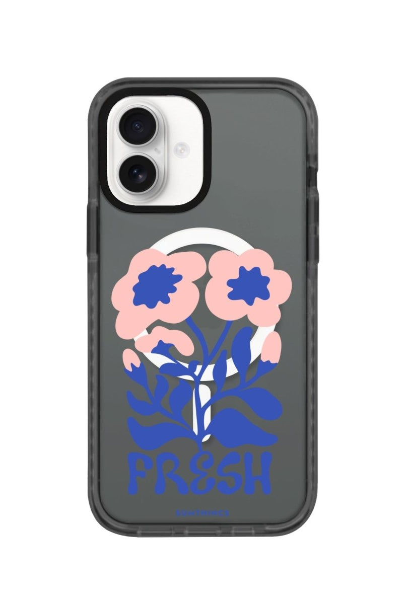 iPhone 16 Fresh Flowers Magsafe Procase Şeffaf Telefon Kılıfı Antrasit - SUMTHINCS