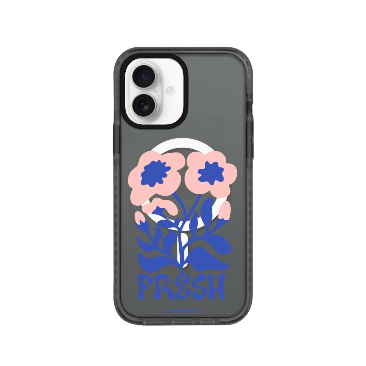 iPhone 16 Fresh Flowers Magsafe Procase Şeffaf Telefon Kılıfı Antrasit - SUMTHINCS