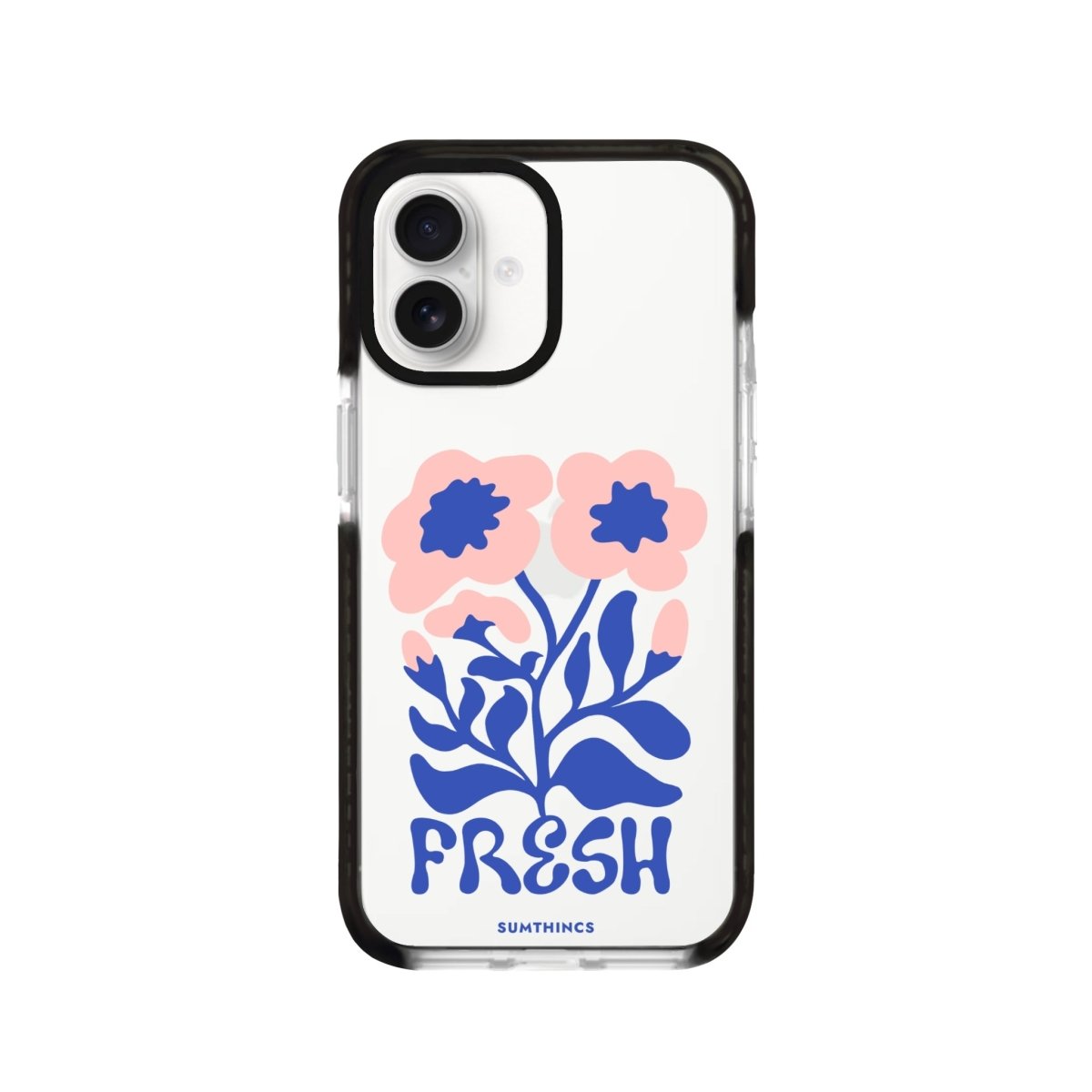 iPhone 16 Fresh Flowers Procase Şeffaf Telefon Kılıfı Siyah Şeffaf - SUMTHINCS