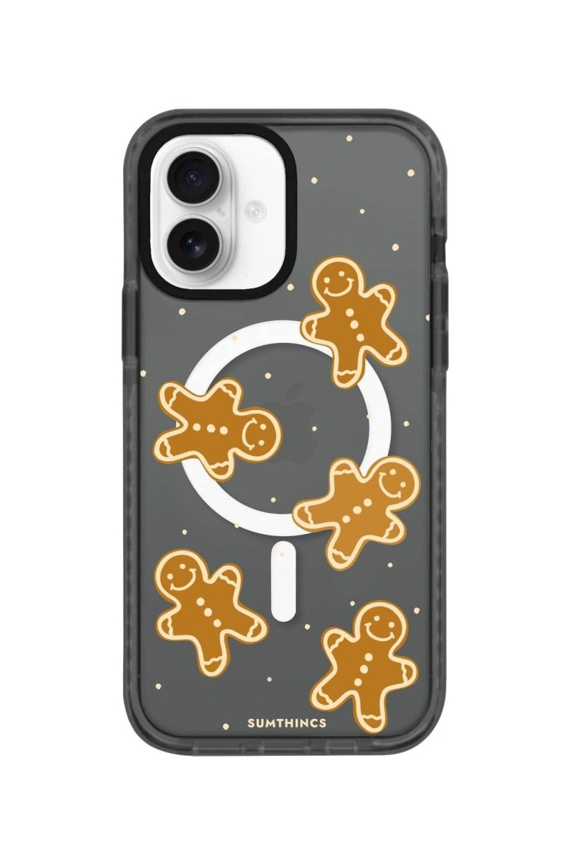 iPhone 16 Gingerbread Man Magsafe Procase Şeffaf Telefon Kılıfı Antrasit - SUMTHINCS