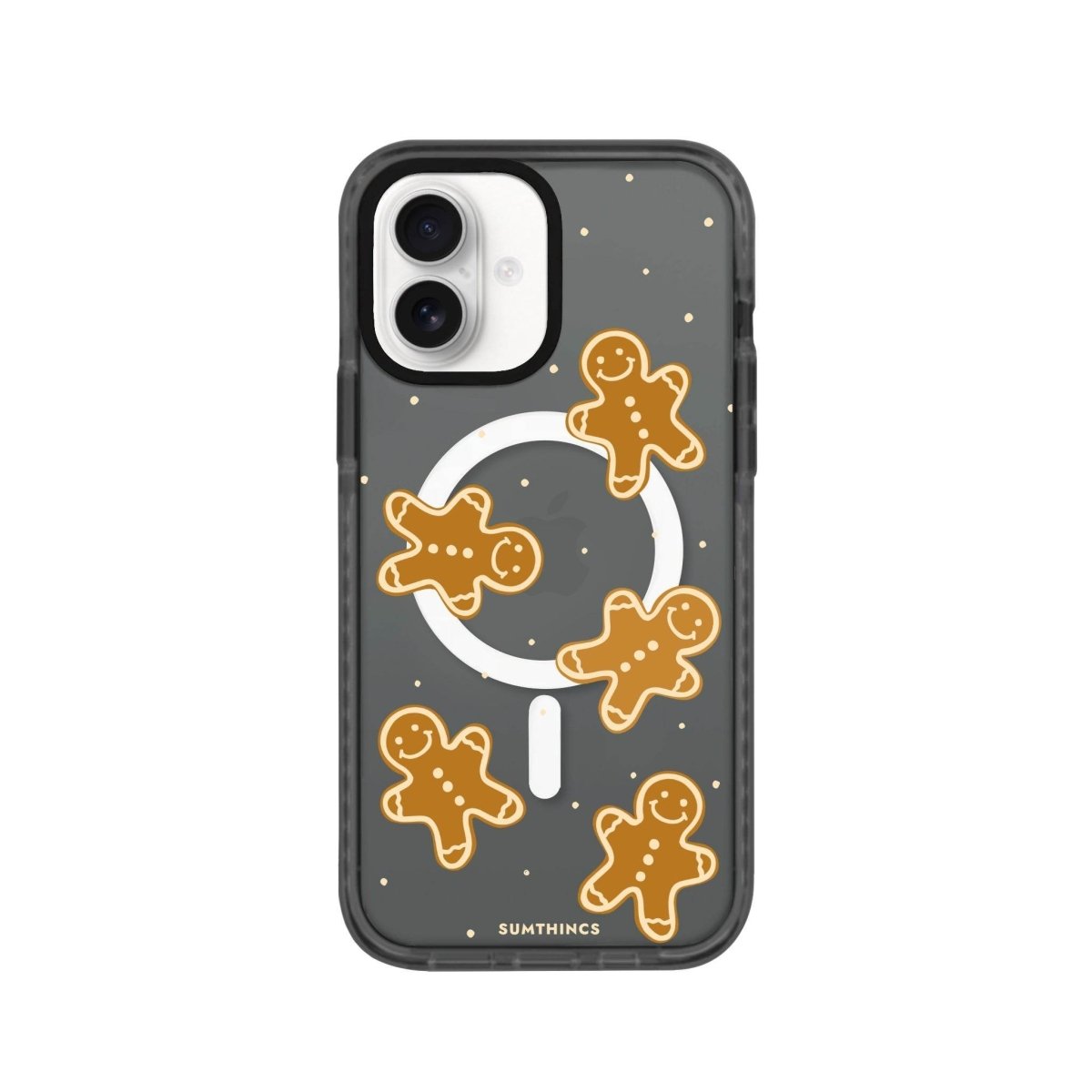 iPhone 16 Gingerbread Man Magsafe Procase Şeffaf Telefon Kılıfı Antrasit - SUMTHINCS