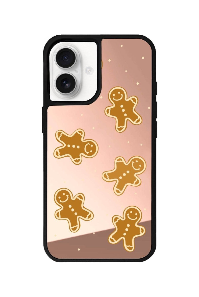 iPhone 16 Gingerbread Man Mirror Aynalı Telefon Kılıfı Metalik Pembe - SUMTHINCS
