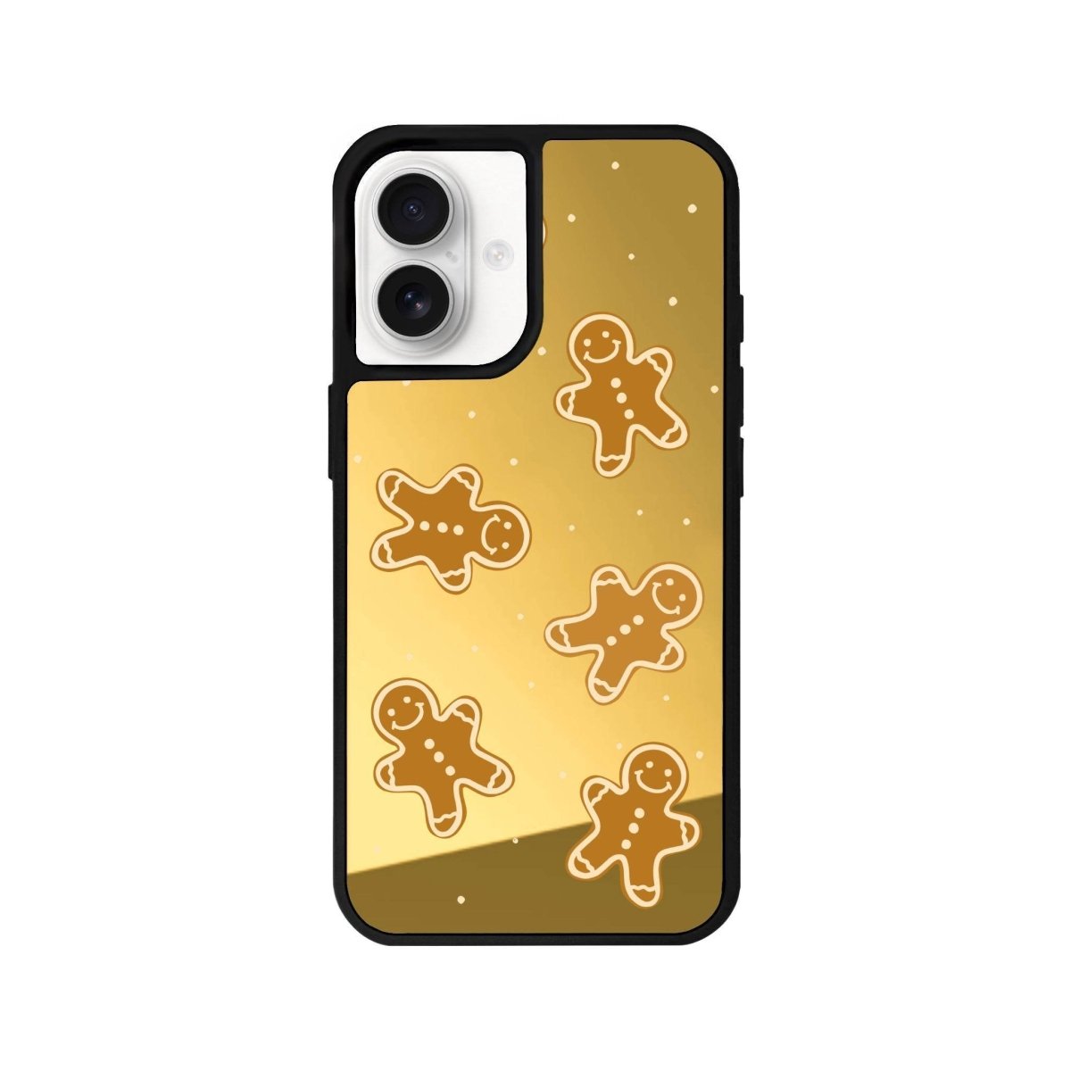 iPhone 16 Gingerbread Man Mirror Aynalı Telefon Kılıfı Altın - SUMTHINCS