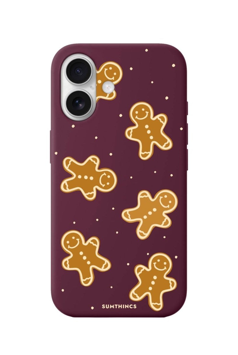iPhone 16 Gingerbread Man Premium Telefon Kılıfı Bordo - SUMTHINCS