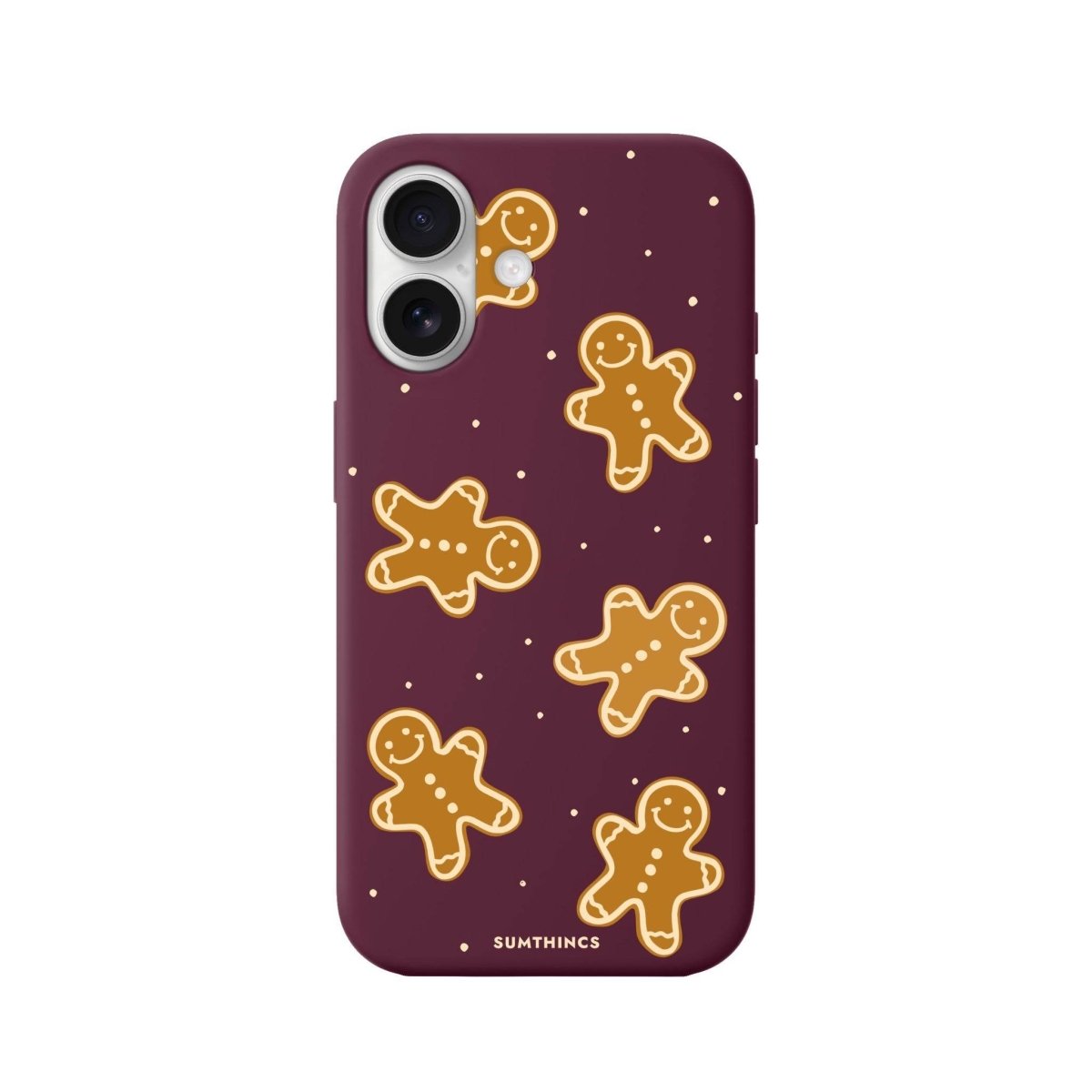 iPhone 16 Gingerbread Man Premium Telefon Kılıfı Bordo - SUMTHINCS