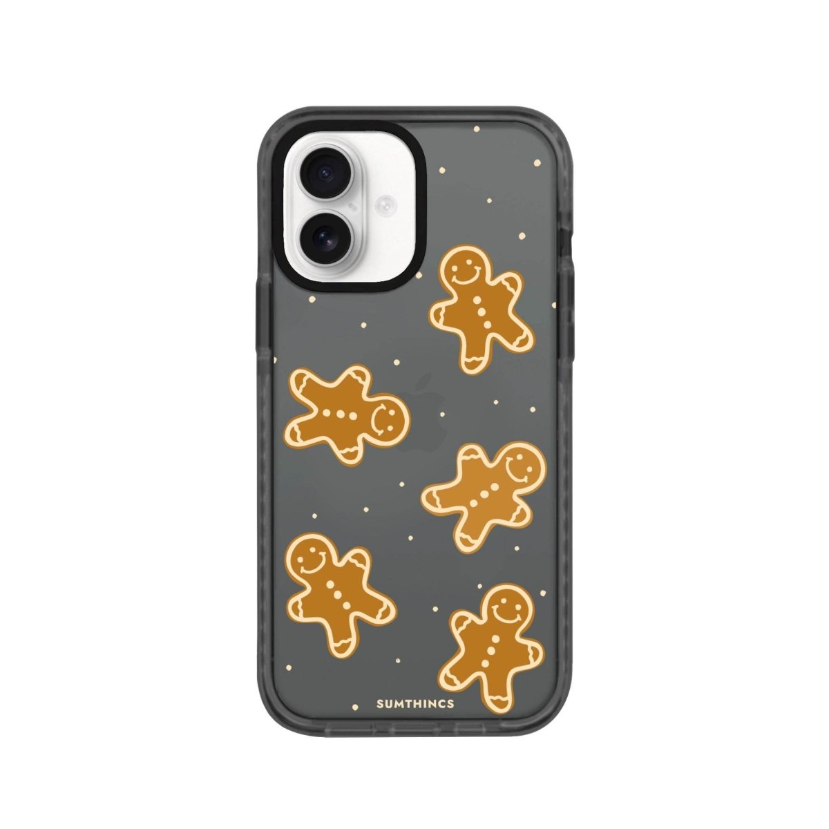 iPhone 16 Gingerbread Man Procase Şeffaf Telefon Kılıfı Antrasit - SUMTHINCS