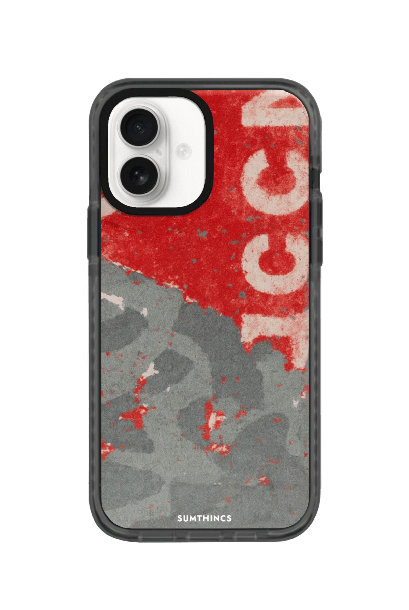 iPhone 16 Graffiti Procase Şeffaf Telefon Kılıfı Antrasit - SUMTHINCS