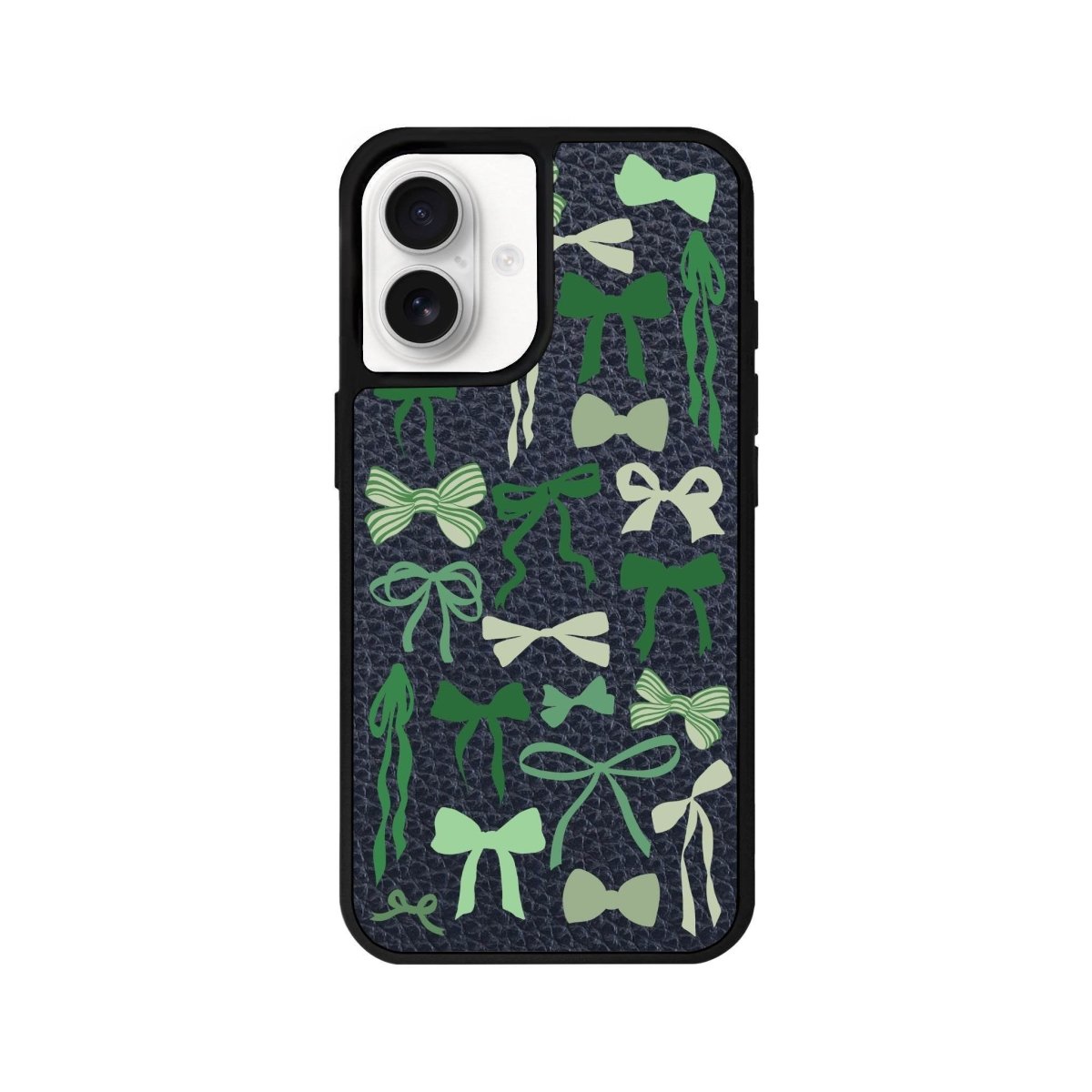 iPhone 16 Green Garland Leather Vegan Deri Telefon Kılıfı Pasifik Mavi - SUMTHINCS