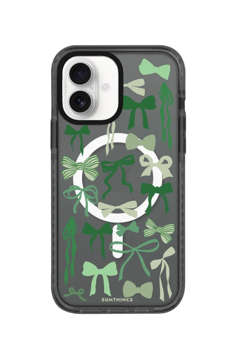 iPhone 16 Green Garland Magsafe Procase Şeffaf Telefon Kılıfı Antrasit - SUMTHINCS
