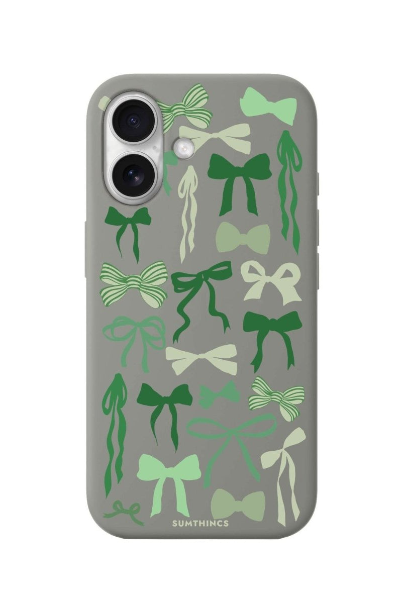 iPhone 16 Green Garland Premium Telefon Kılıfı Gri - SUMTHINCS