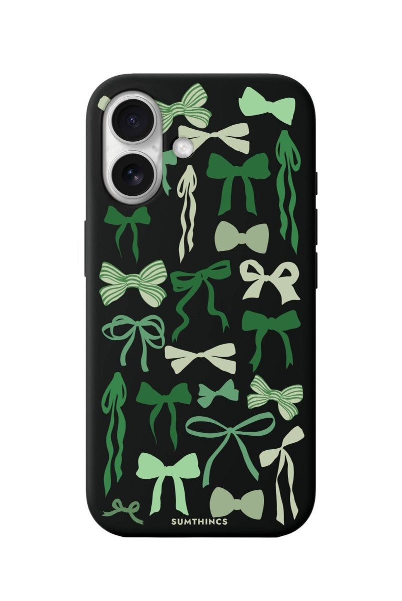 iPhone 16 Green Garland Premium Telefon Kılıfı Siyah - SUMTHINCS