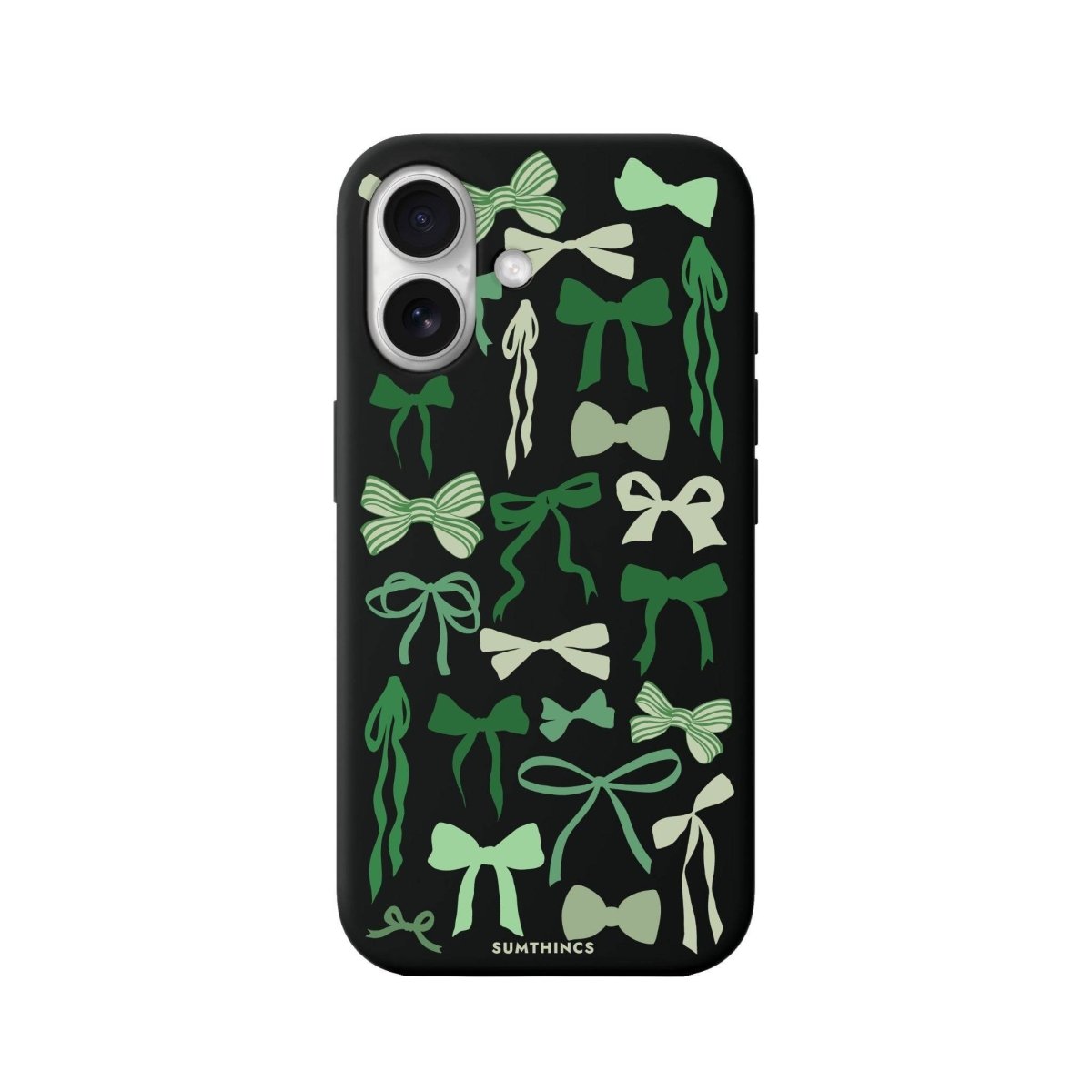 iPhone 16 Green Garland Premium Telefon Kılıfı Siyah - SUMTHINCS